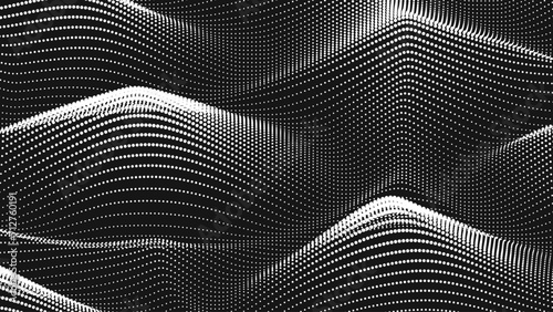 Point wave noise texture. Abstract dot background. Technological cyberspace background.