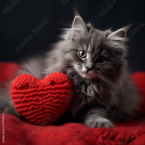 cat with heart © Asad