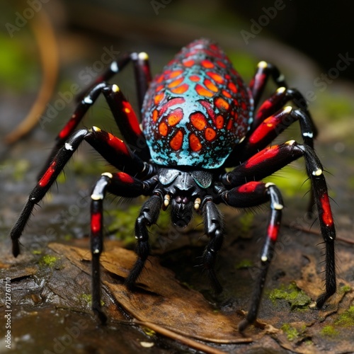 Brazilian terrible poisonous spider image Generative AI
