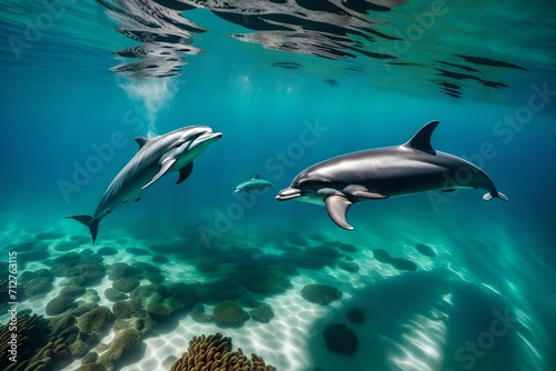 dolphin in the water © SAJJAD