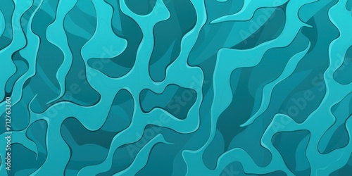 Aqua cartoon illustration of a pattern with one break in the pattern