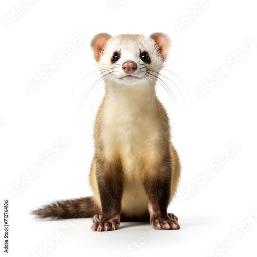 Ferret isolated on white background