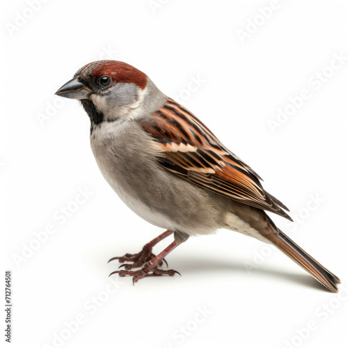 Sparrow isolated on white background © Michael Böhm