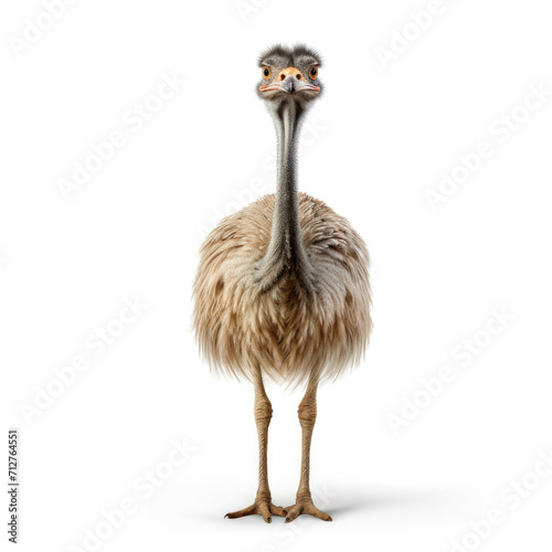 Ostrich isolated on white background