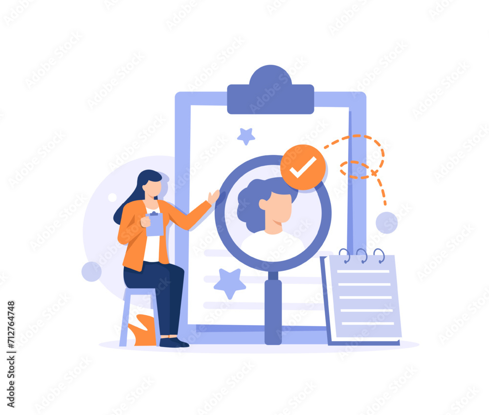 Hr managers searching potential job candidates and analyzing CV,Job recruitment process concept Hr managers searching potential job candidates and analyzing CV,Job recruitment process concept