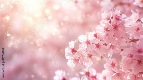 cherry blossoms in full bloom, creating a soft and dreamy atmosphere generative ai © ThisDesign