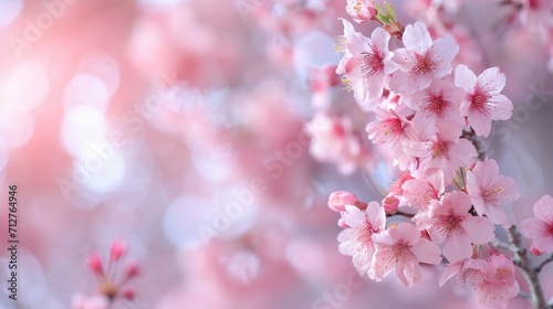 cherry blossoms in full bloom, creating a soft and dreamy atmosphere generative ai © ThisDesign