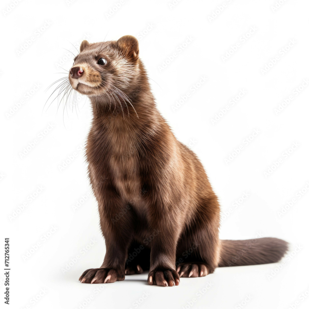 Obraz premium Mink isolated on white background