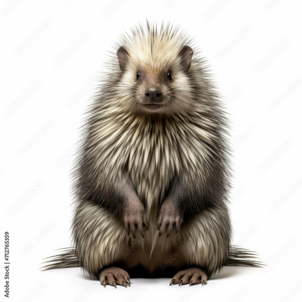 Fototapeta premium Porcupine isolated on white background