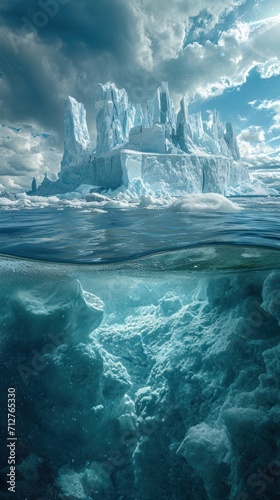 Melting icebergs  rising sea levels  global warming on our planet.