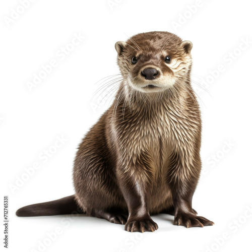 Otter isolated on white background © Michael Böhm
