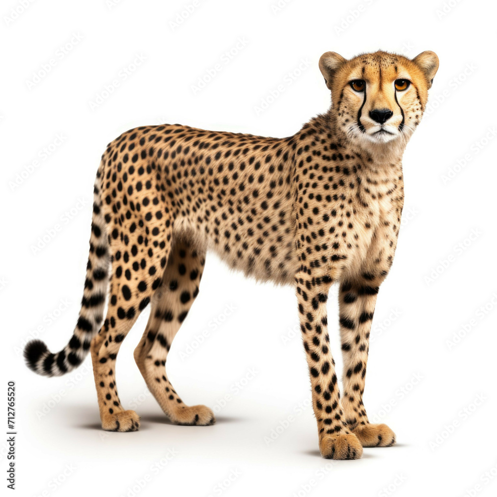 Cheetah isolated on white background Cheetah isolated on white background