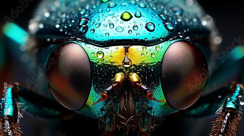 Vibrant macro close up of a stunningly detailed beetle in captivating wildlife photography © Eva