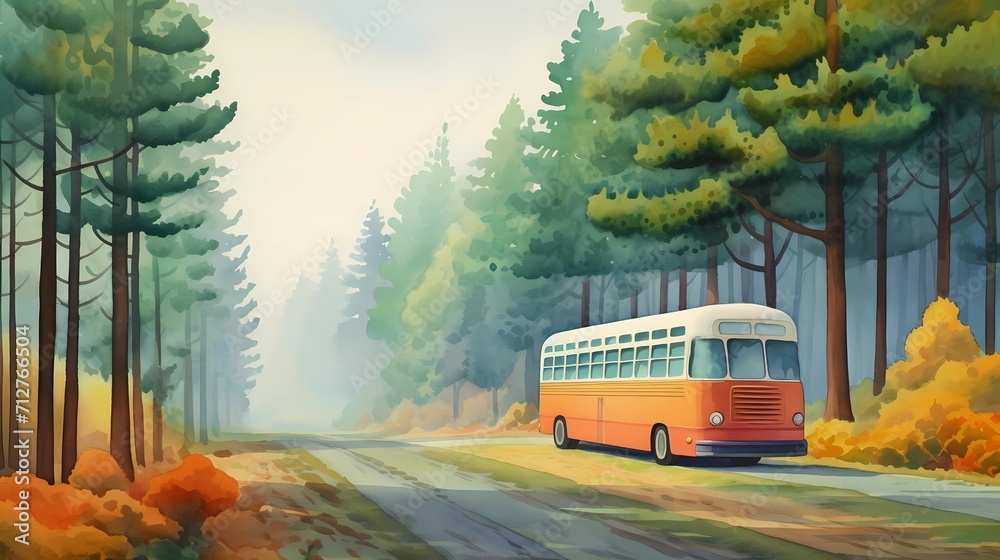 Obraz premium bus, intercity bus, urban transport, public transport, travel