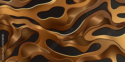 Bronze cartoon illustration of a pattern with one break in the pattern 