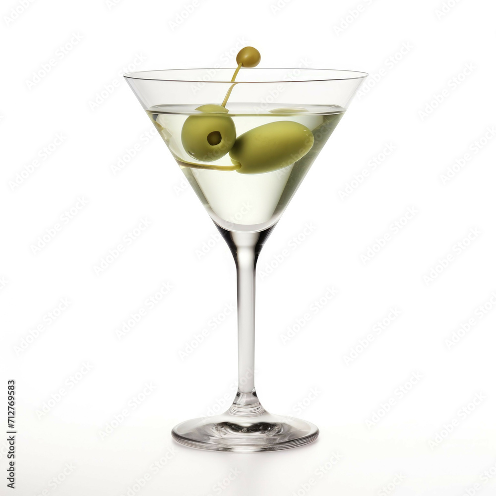 Martini Cocktail, isolated on white background