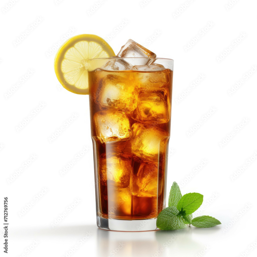 Long Island Iced Tea Cocktail, isolated on white background Long Island Iced Tea Cocktail, isolated on white background