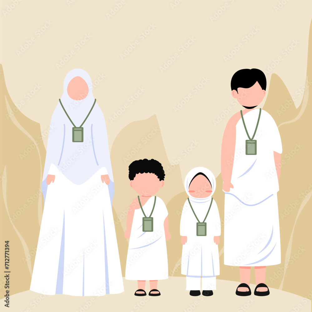 Pilgrim hajj illustration Pilgrim hajj illustration