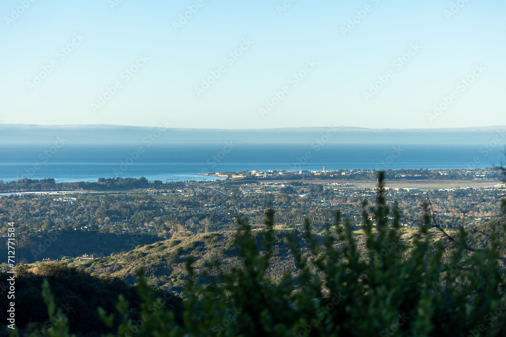 Mountain Aerial View of Santa Barbara California