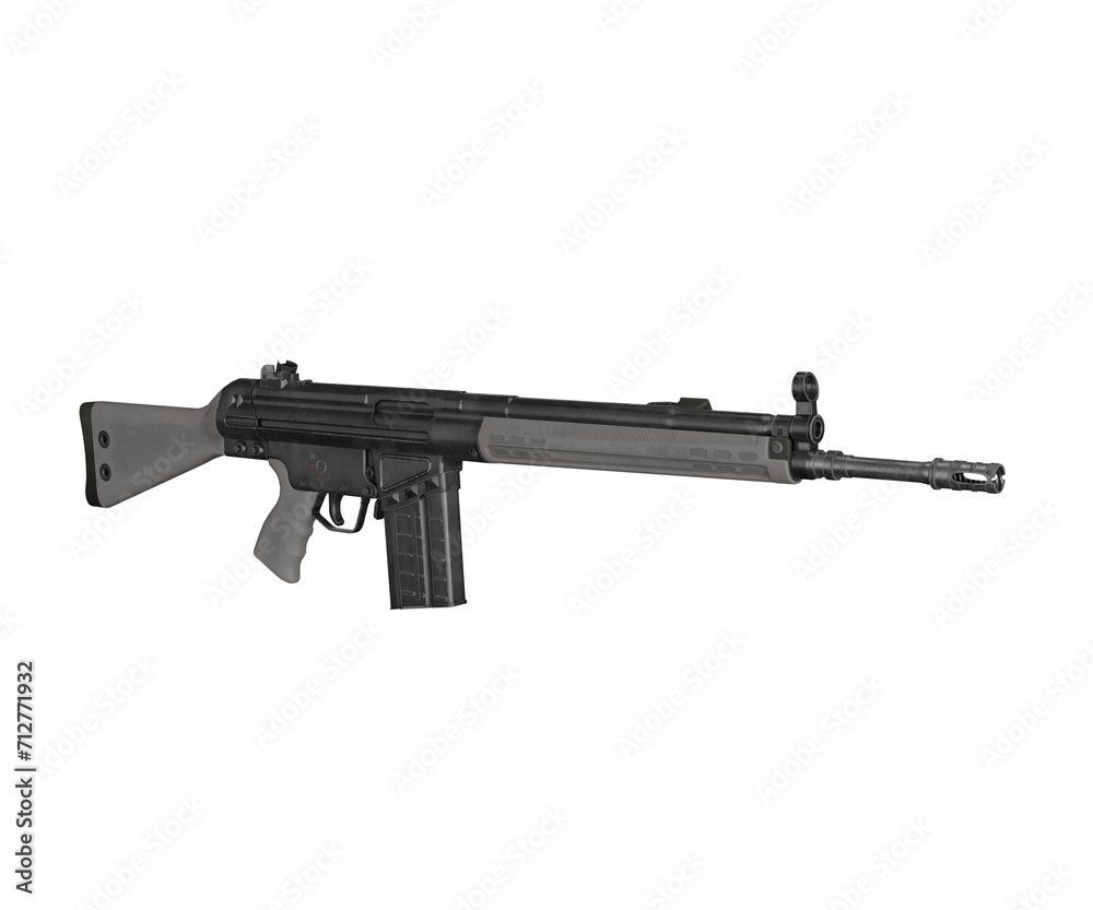 3d rendering hkg3 combat rifle, firearm concept
