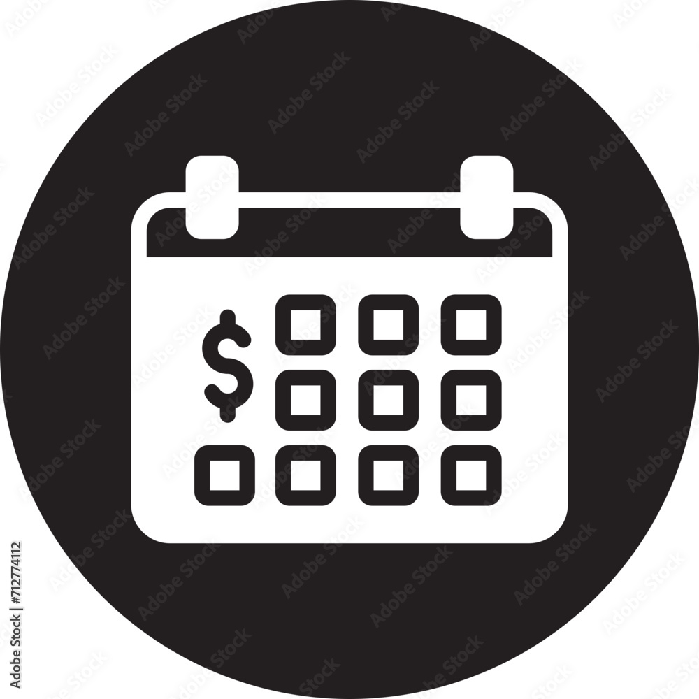 calendar glyph icon