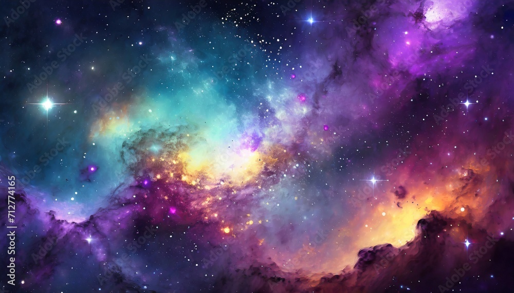 Fototapeta premium beautiful space nebula color background