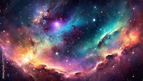 beautiful space nebula color background