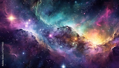 Fototapeta Naklejka Na Ścianę i Meble -  beautiful space nebula color background