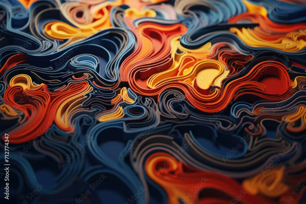 A close-up shot of an abstract and mysterious pattern with vibrant colors and intricate details A close-up shot of an abstract and mysterious pattern with vibrant colors and intricate details
