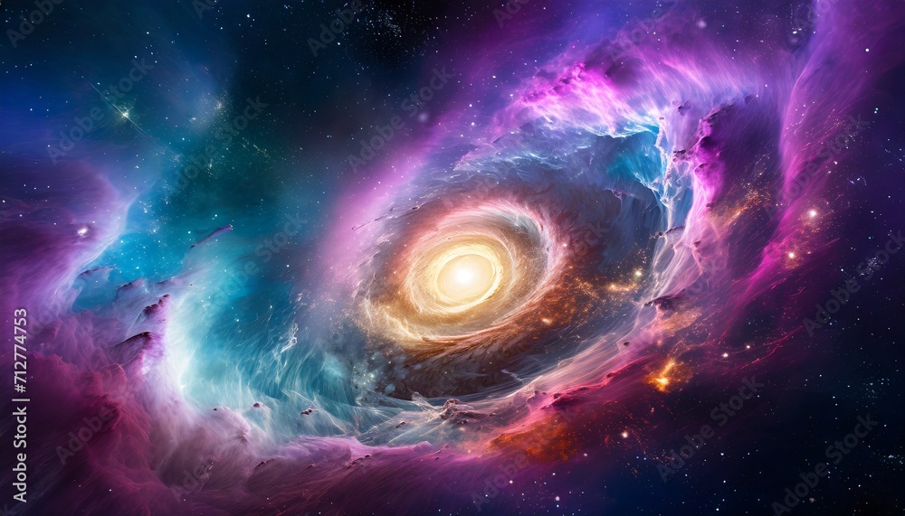 Obraz premium beautiful spiral nebula color background