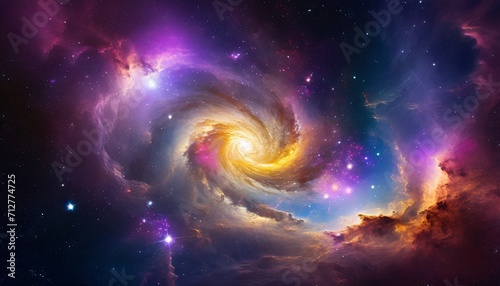 beautiful spiral nebula color background