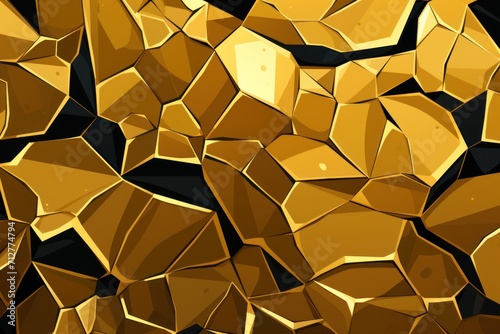 Gold cartoon illustration of a pattern
