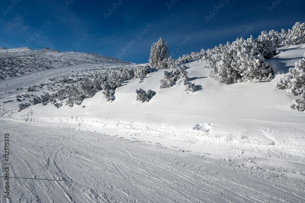 Winter view of Rila mountain near Musala peak, Bulgaria Winter view of Rila mountain near Musala peak, Bulgaria