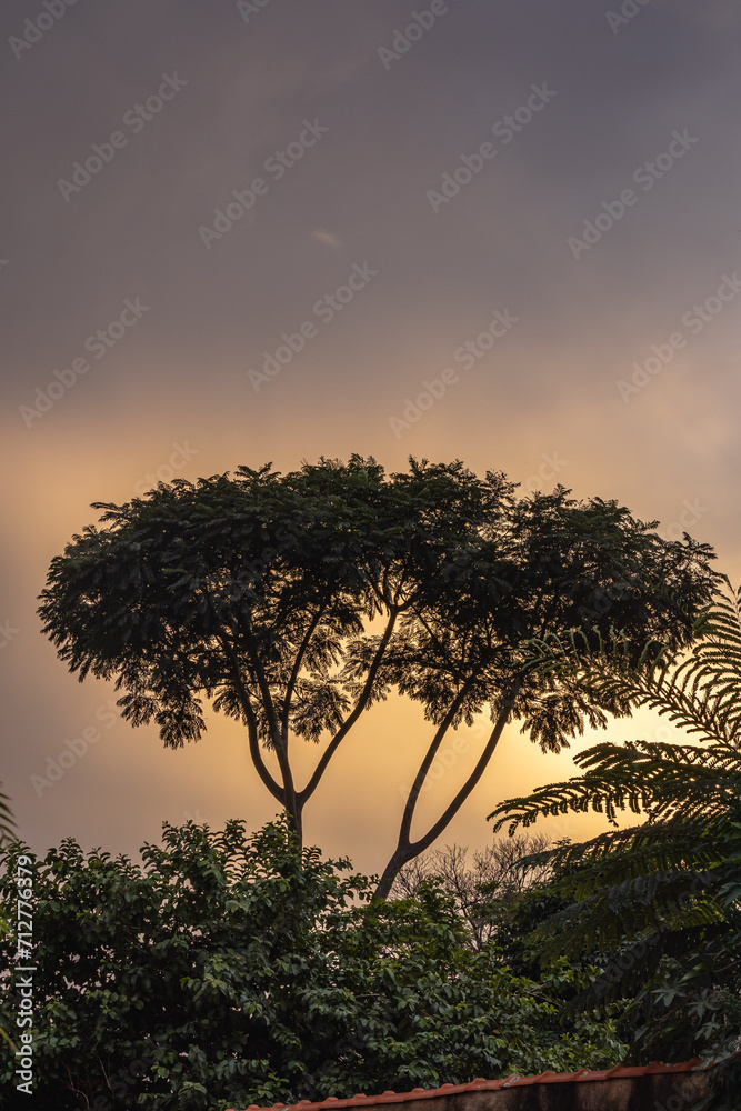 pôr do sol na cidade de Boa Esperança, Estado de Minas Gerais, Brasil