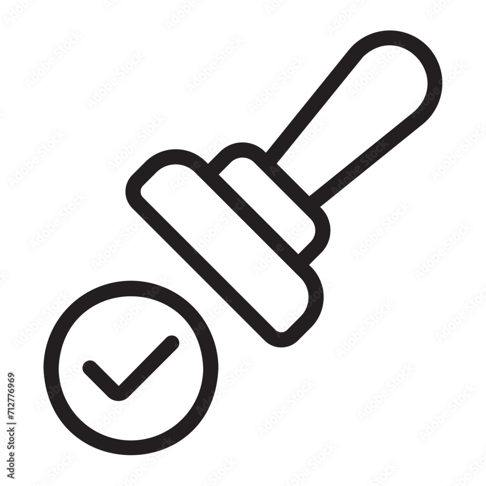 stamp line icon stamp line icon