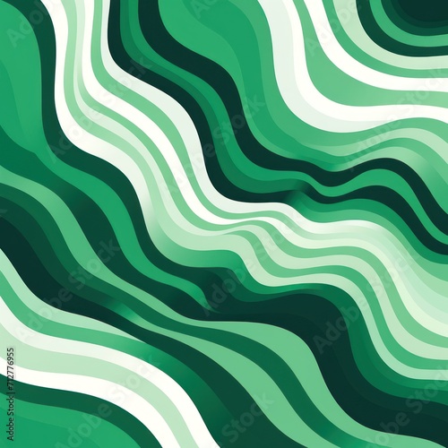 Green wavy 70s halftone pattern  batik  pastel