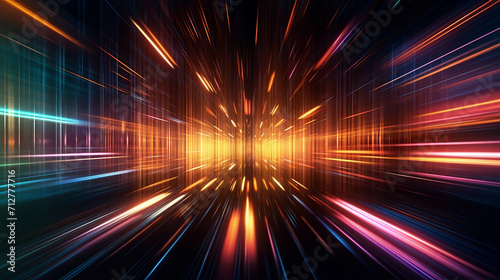 Vibrant abstract digital art with dynamic motion blur effect.
