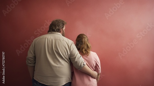 a young couple's Valentine's Day, copy space