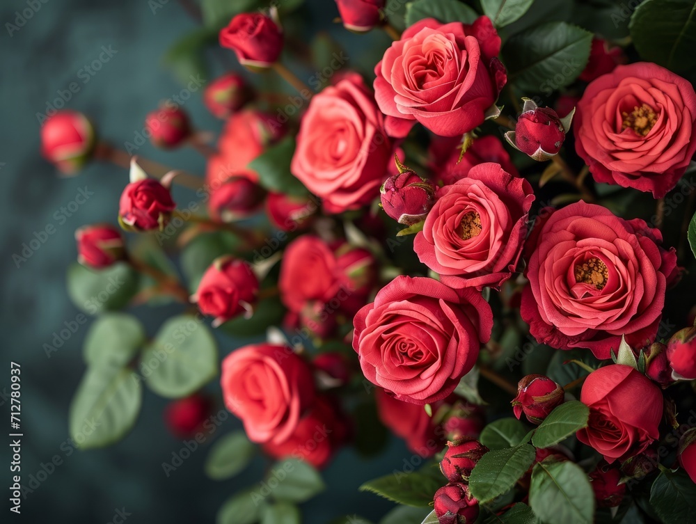 Beautiful vibrant red roses for a Valentine's Day or anniversary backdrop. Beautiful vibrant red roses for a Valentine's Day or anniversary backdrop.