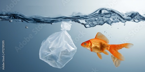 Plastic Fish Illusion  Environmental Awareness Concept Wallpaper