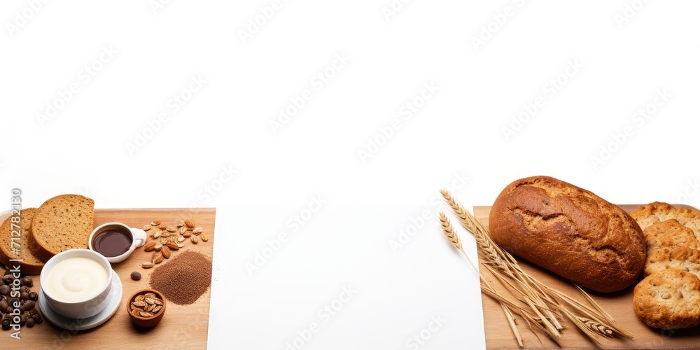 White background with isolated brown kitchen bakery paper piece. Design for food advertisement. Display plate with empty space to promote products. White background with isolated brown kitchen bakery paper piece. Design for food advertisement. Display plate with empty space to promote products.