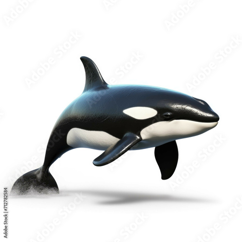 Killer whale isolated on white background