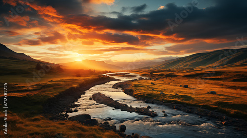 Golden Dawn by the Highland Stream © heroimage.io