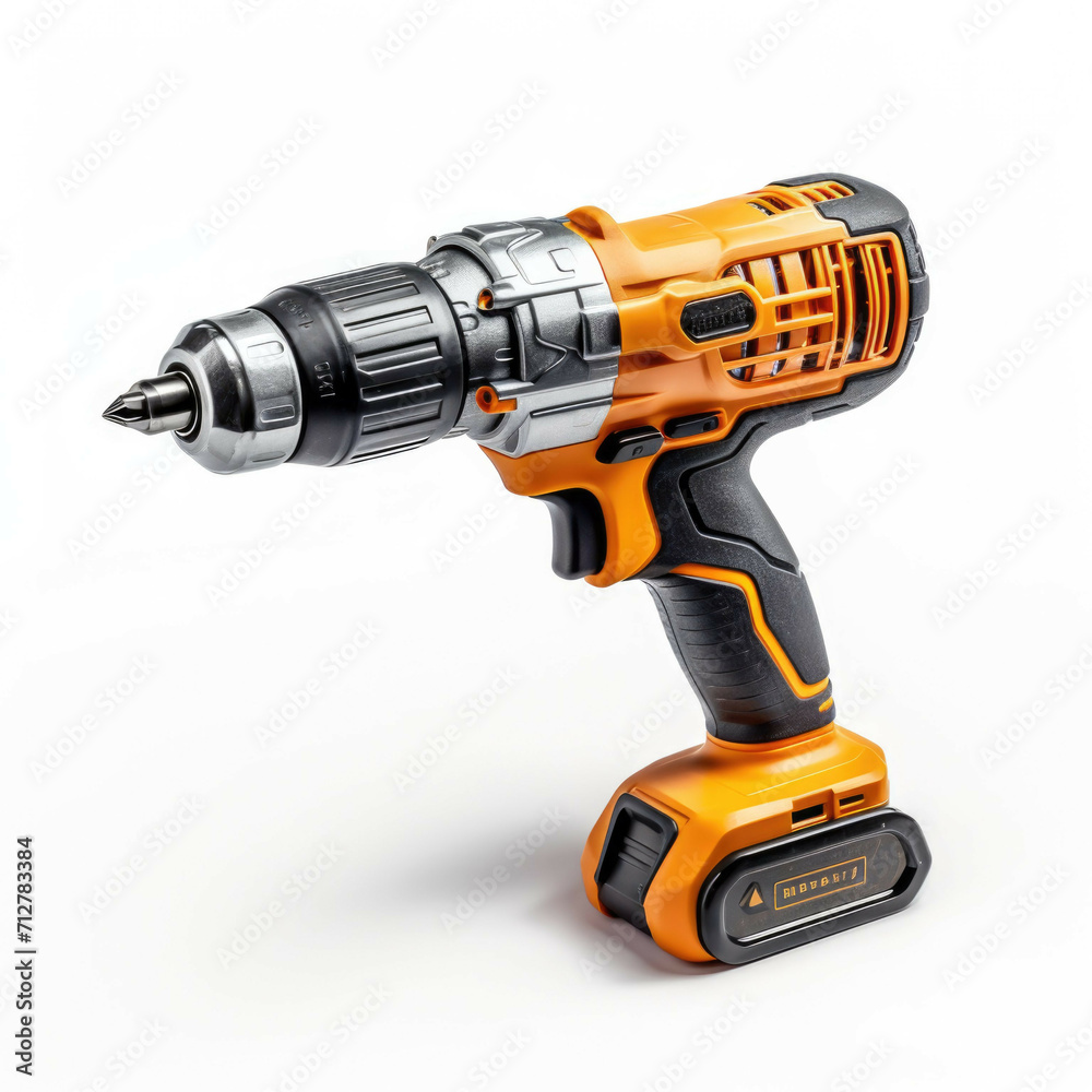 Ratchet Drill from the hardware store, isolated on white background