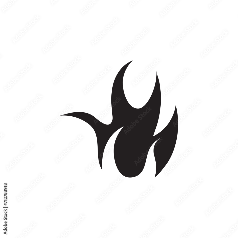 Fire flame logo template vector