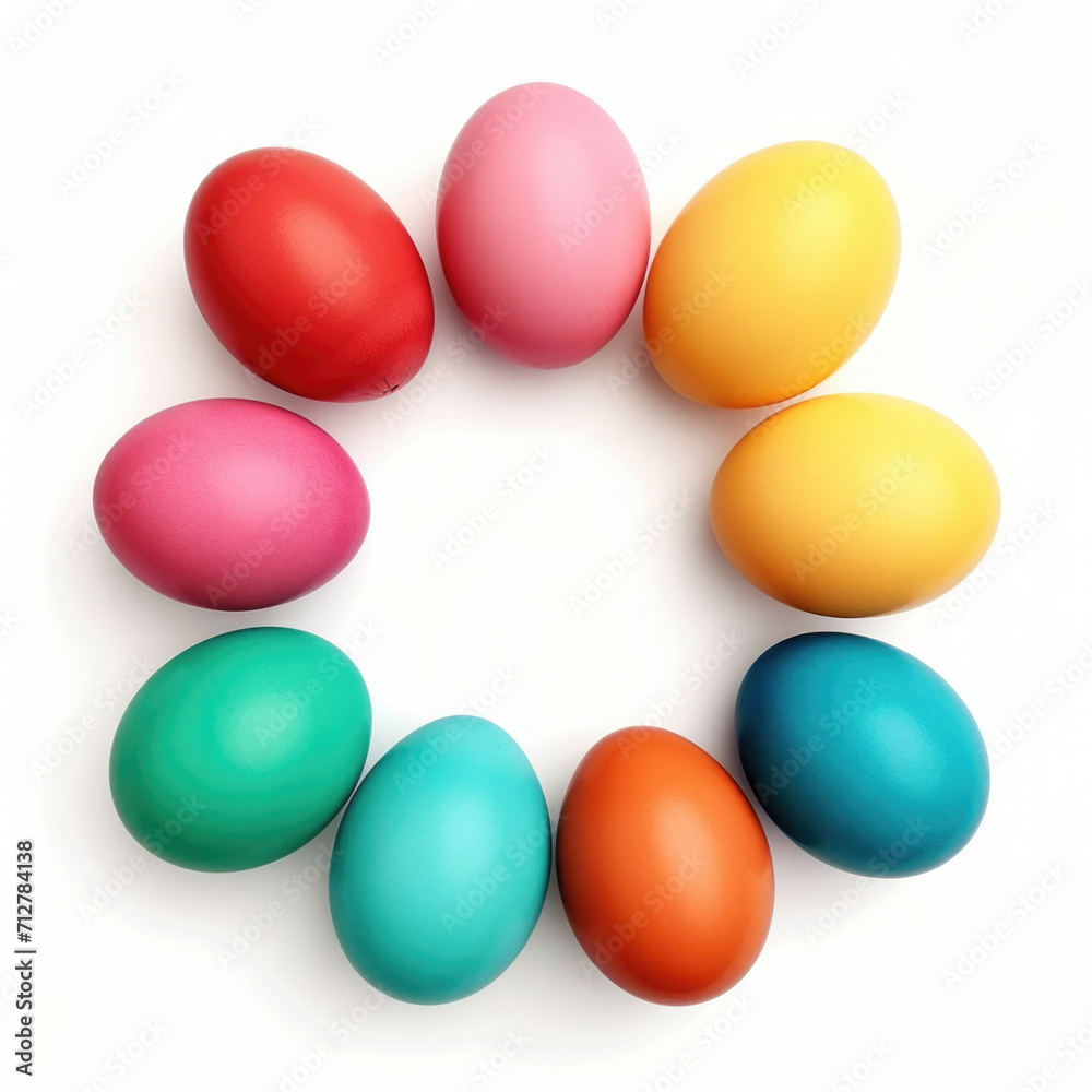Colorful Easter Eggs isolated on white background Colorful Easter Eggs isolated on white background