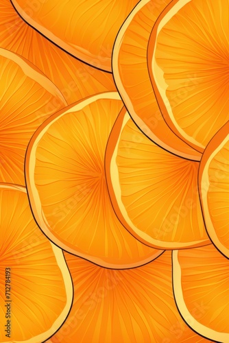 Orange cartoon illustration of a pattern with one break in the pattern