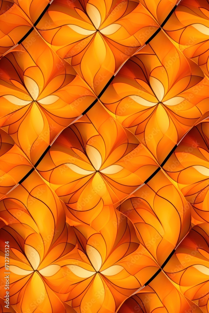 Orange tessellations pattern