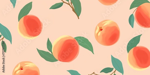 Peach cartoon illustration of a pattern with one break in the pattern