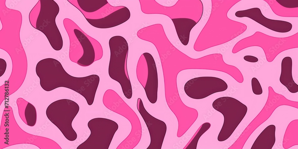 Pink cartoon illustration of a pattern